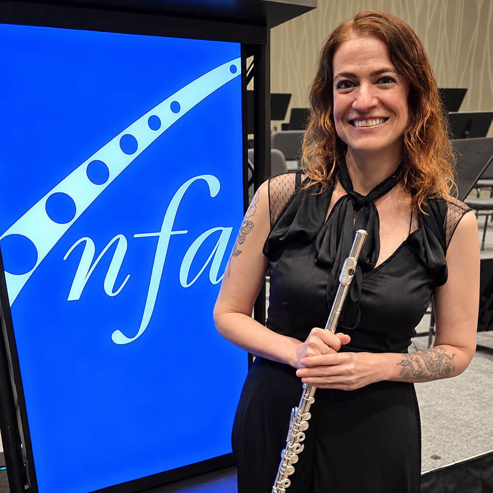 Heather at the National Flute Association conference
